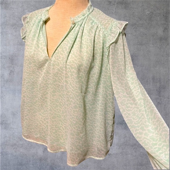Ann Taylor‎ LOFT Mint Green Long Sleeve Top – Size Small - Picture 5 of 7